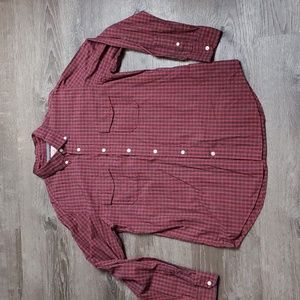 Article 365 Broken-In Mens Plaid Long Sleeve Button-Down Size L